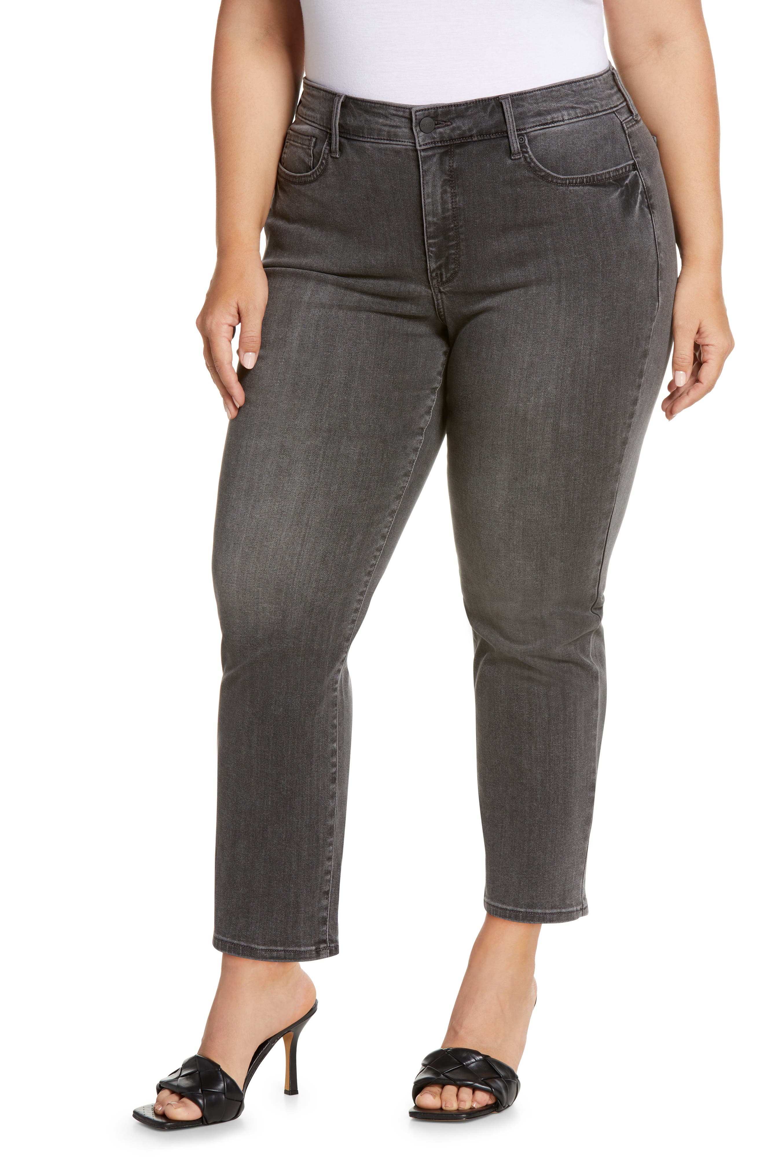 NYDJ Womens Collection SZ Marilyn Straight Leg Jeans in Future Fit